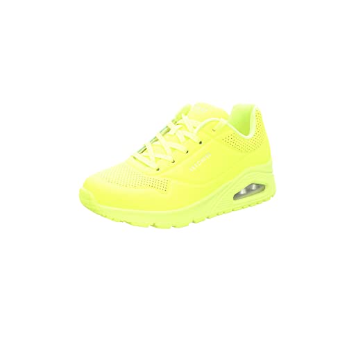 Skechers womens Skecher Street Women's Uno - Night Shades Sneaker, Neon Yellow, 9 US