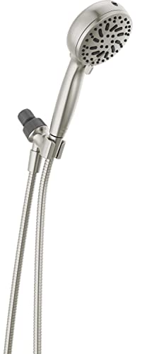 Delta Faucet ProClean Brushed Nickel Shower Head with Handheld, Showerhead with High Pressure , Handheld Shower Head, 6 Spray Settings, SpotShield 75740SN