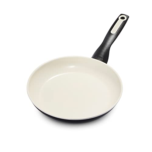 GreenPan Rio Healthy Ceramic Nonstick 7' Frying Pan Skillet, PFAS-Free, Dishwasher Safe, Black