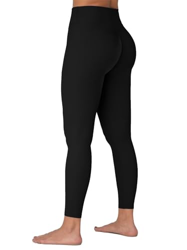 Sunzel Butterflycra Workout Leggings for Women with Hidden Scrunch, High Waist Butt Lifting Gym Yoga Pants with Tummy Control 25' Black Medium