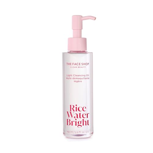 The Face Shop Rice Water Bright Light Facial Cleansing Oil | Vegan | Brightening | Rice Water | Rice Bran Oil | Jojoba Oil | K-Beauty
