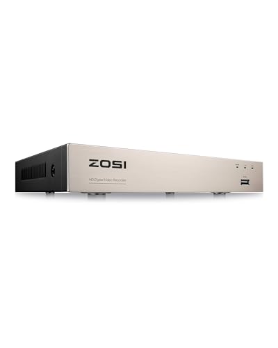 ZOSI 3K Lite 8CH CCTV DVR Recorder with AI Human/Vehicle Detection, 8 Channel 1080p H.265+ Hybrid 4-in-1 Analog/AHD/TVI/CVI Home Surveillance DVR for 720P/1080P Security Camera System (No HDD)