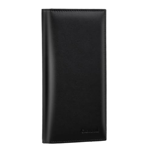 CASMONAL Premium Leather Checkbook Cover For Men & Women Checkbook Holder Wallet RFID Blocking(Black)