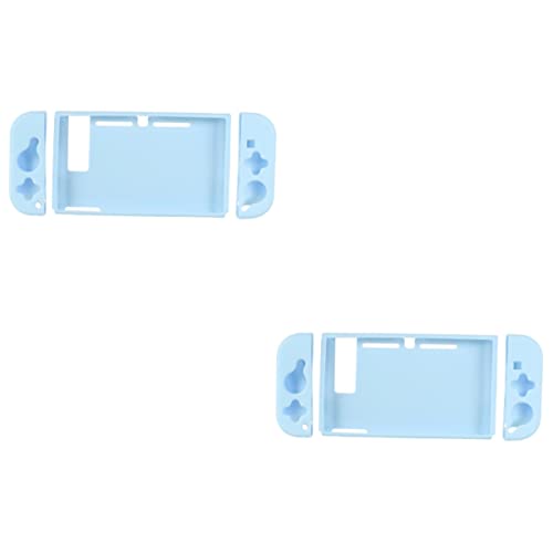 3pcs TPU Protective Shell Shockproof Case Portable Case Game Console Case Fish Tank Accessories Cover Compatible for Switch Case Compatible for Switch Screen Protective Case Sleeve/1356 (Color : Sky