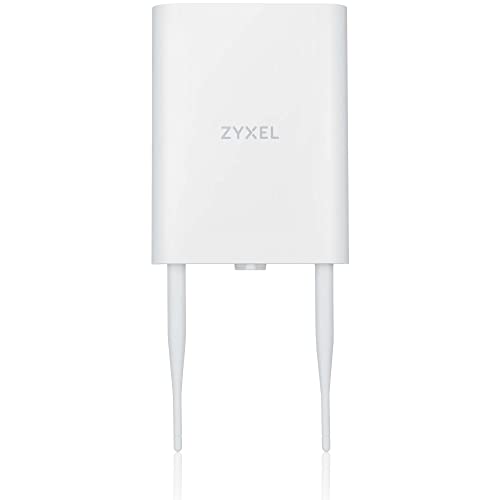 ZyXEL WiFi 6 AX1800 Wireless Gigabit Outdoor Access Point | IP55 Rated | Mesh, Seamless Roaming & MU-MIMO | WPA3-PSK Security | Cloud, App or Direct Management | PoE+ Injector Included | NWA55AXE