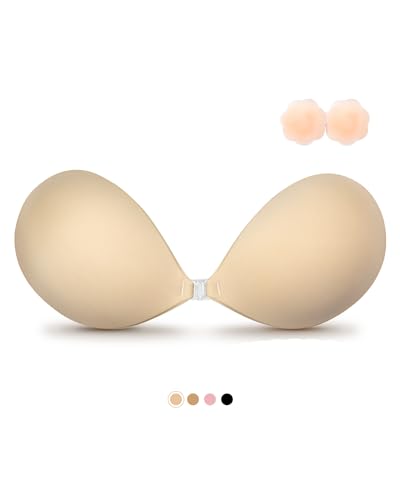 VOCH GALA Sticky Bra Push Up for Women, Strapless Backless Bra for Wedding/Parties/Events, Comfortable Adhesive Bra Nude