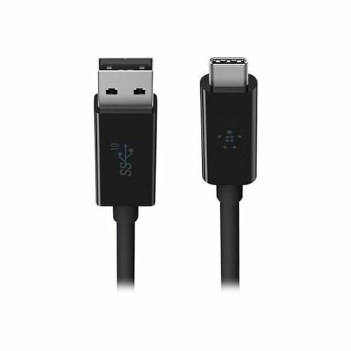 Belkin 3.1 USB A To USB C Cable Compatible W/ Thunderbolt 3 - USB C Cable For Macbook Pro, Galaxy & More - Data Transfer Up To 10gbps - For USB C, Thunderbolt 3 Devices & Ultra Hd - 3.3ft/1m - Black