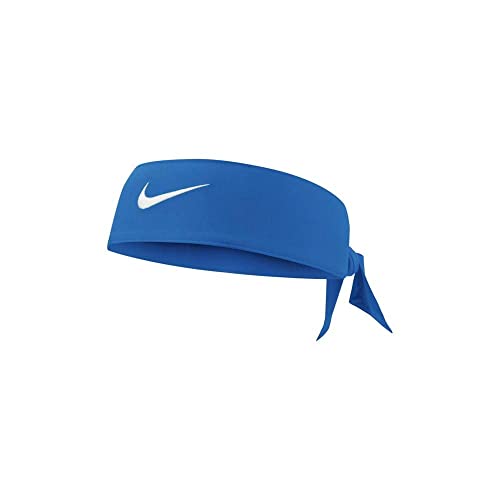 NIKE One Size dri-fit Head tie, Game Royal/White, One Size