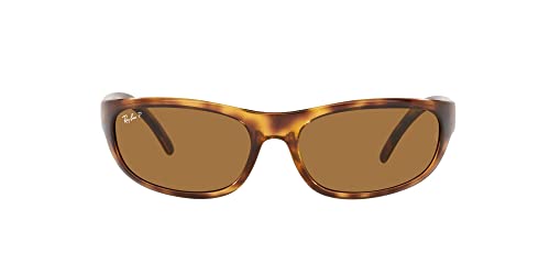 Ray-Ban Men's RB4033 Predator Rectangular Sunglasses, Havana/Polarized Brown, 60 mm