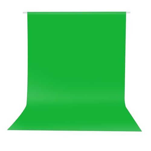 Hemmotop Green Screen Backdrop, 5 x 6.5 ft Photography Chroma Key Greenscreen Background Sheet for Background Removal,Zoom Meeting, Photo Video Studio, Live Streaming,Video Recording