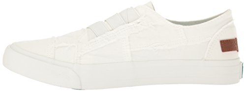 Blowfish Women's Marley Fashion Sneaker, White Color Washed Canvas, 8 M US