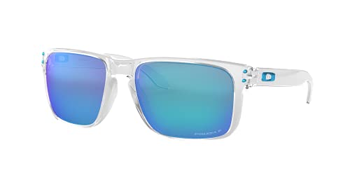 Oakley Men's OO9417 Holbrook XL Square Sunglasses, Polished Clear/Prizm Sapphire Iridium Polarized, 59 mm