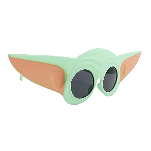 Sun-Staches Star Wars Mandalorian Official Grogu Sunglasses The Child Costume Accessory, UV400 Lenses, Baby Yoda Green Mask One Size Fits Most