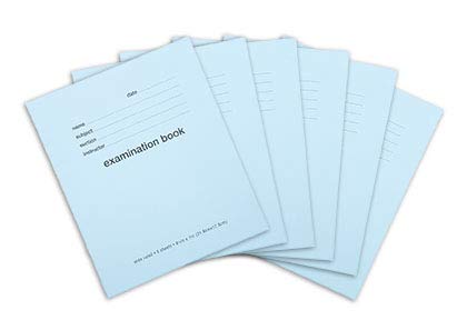 Mintra Office Blue Examination Book- for School, Home, Business, Office (Blue Exam/Test Books (8 Sheets-16 pages) - Wide Ruled, 6 pack)