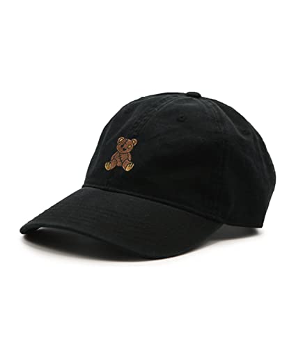 Riot Society Teddy Bear Embroidered Dad Hat - Black, One Size