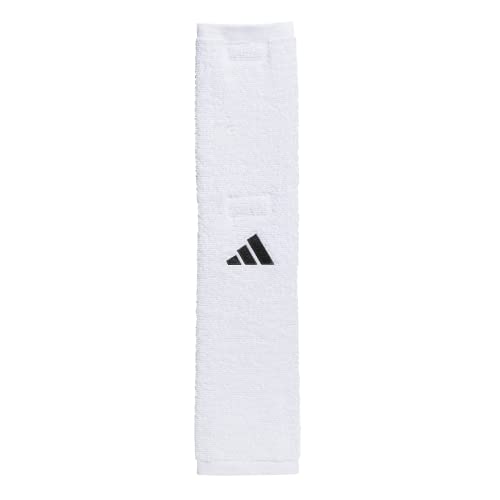 adidas Football Team Towel Dries Hands, Stays-in-Place with Hook and Loop Closure, White/Black/2, One Size