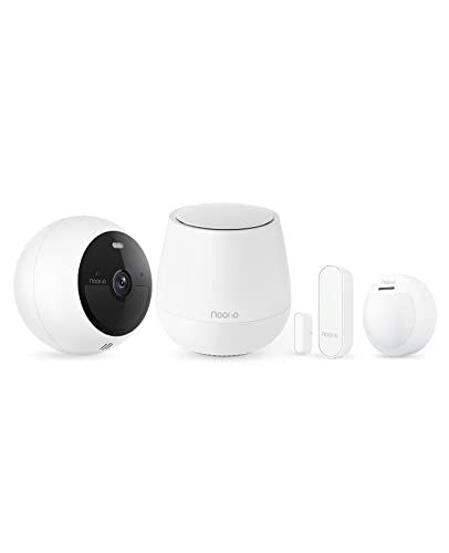 Noorio Alarm System for Home Security with Camera B200 x1, Smart Hub x1, Contact Sensor x1, Motion Sensor x1