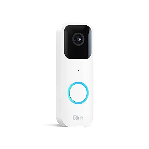 Certified Refurbished Blink Video Doorbell | Two-way audio, HD video, motion and chime app alerts, and Alexa enabled — wired or wire-free (White)