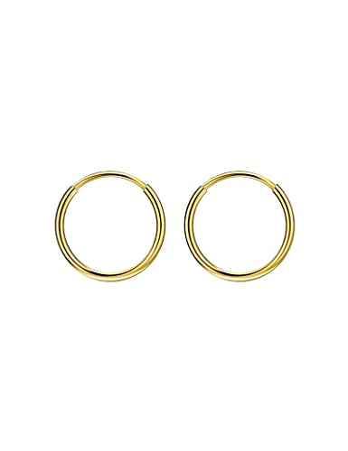 FANSING Gold Hoop Earrings for Women 8mm Surgical Steel Earrings