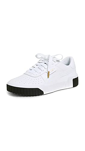 PUMA Women's CALI Sneaker, White Black, 8.5 M US