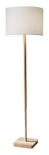 Adesso Home 4093-12 Transitional One Light Floor Lamp from Ellis Collection in Bronze/Dark Finish, Natural