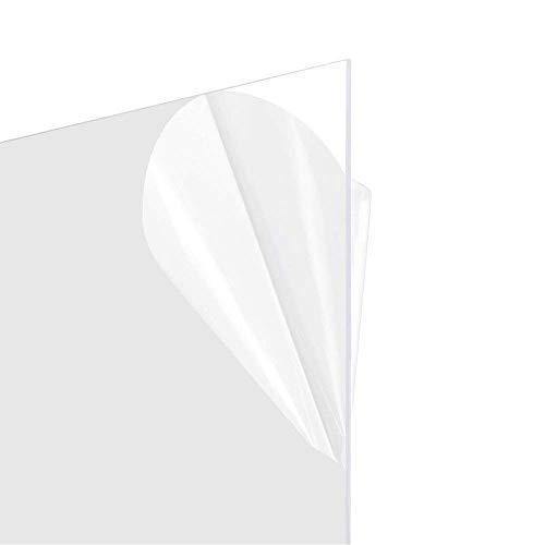 BARNWOODUSA | 10x20 Replacement Styrene for Picture Frames | Plexiglass Sheet .060 | Clear 1/16th | Double-Sided Protective Film (Single)