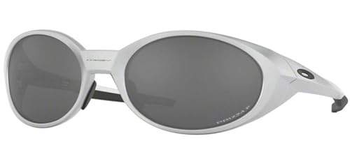 Oakley Men's OO9438 Eyejacket Redux Rectangular Sunglasses, Silver/Prizm Black Polarized, 58 mm