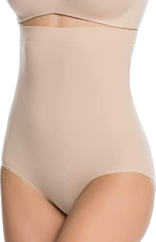 SPANX Seamless Higher Power Panties - Lightweight All-Day Comfort - Core Control Shapewear - High-Waisted Underwear - Soft Nude - Medium