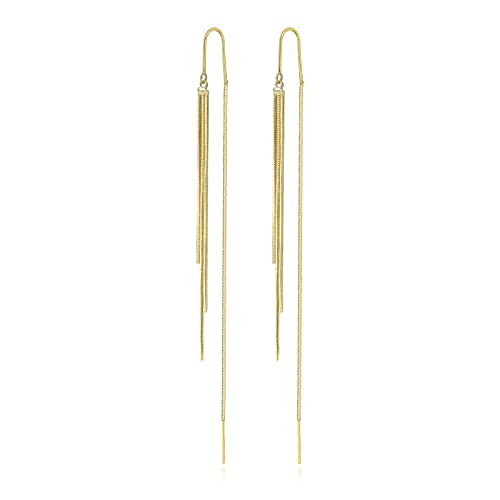 JA.S.JR Threader Dangle Earrings Long Tassel Earrings Gold Earrings for Women