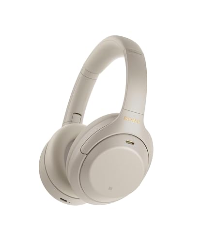 Sony WH-1000XM4 Wireless Premium Noise Canceling Overhead Headphones with Mic for Phone-Call and Alexa Voice Control, Silver WH1000XM4