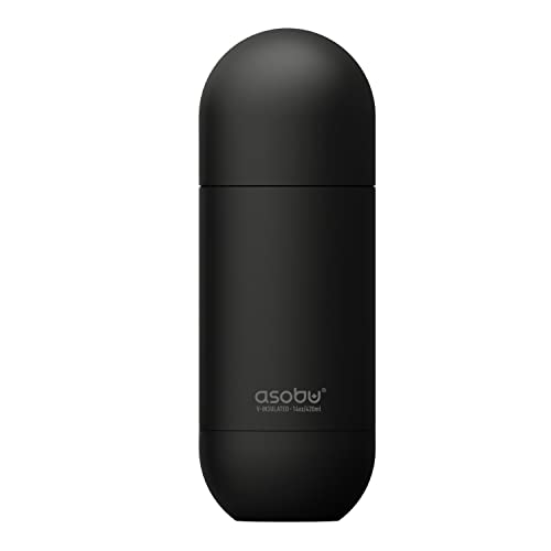 Asobu Orb Stainless Steel Double Wall Insulated Travel Water Bottle 14 Ounce (Black)
