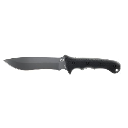 Schrade Delta Class Reckon Tini Fixed Blade with 1095 High Carbon Steel Blade, 6.4in Fixed Blade for Buschcrafting, EDC