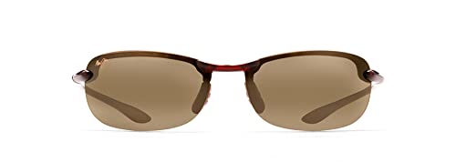 Maui Jim Men's and Women's Makaha Polarized Rimless Sunglasses, Tortoise/HCL Bronze, Medium