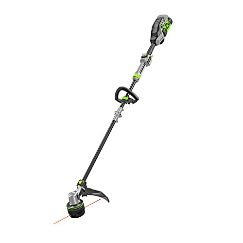 EGO Power+ ST1623T 16-Inch 56-Volt Lithium-Ion Cordless POWERLOAD with LINE IQ Telescopic Carbon Fiber Straight Shaft String Trimmer, 4.0Ah Battery and Charger Included
