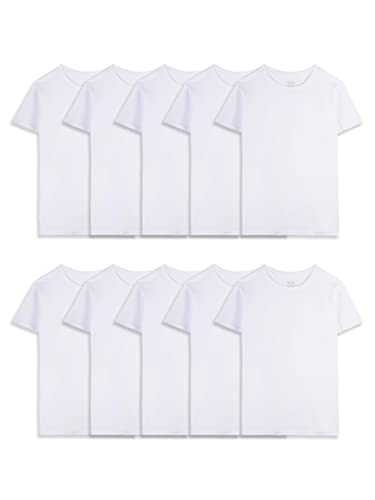 Fruit of the Loom boys Cotton White T Shirt Underwear, Toddler - 10 Pack White, 4-5T US
