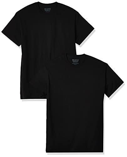 Gildan Unisex DryBlend Style G8000, Multipack T-Shirt, Black (2-pack), Large