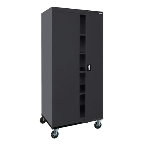 Sandusky Lee Transport Series Mobile Storage Cabinet, Black