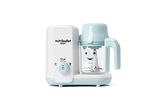 NutriBullet Baby Steam + Blend, White/Blue, 450-watt steamer and a 150-watt blender