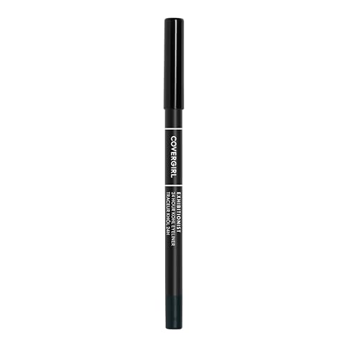 COVERGIRL Exhibitionist 24-Hour Kohl Eyeliner, Black, Gel Eyeliner, 0.04 Fl Oz,Black Eyeliner, Long Lasting Eyeliner, Gel Eyeliner Pencil, Glides On, Waterproof Eyeliner