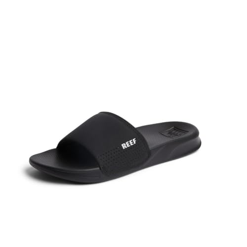 Reef Men's Sandals, Reef One Slide, Black, 10
