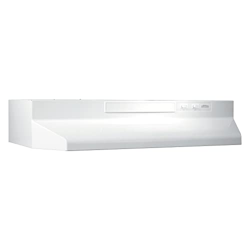 Broan-NuTone F403011 Insert with Light, Exhaust Fan for Under Cabinet Range Hood, 30-Inch, White on White