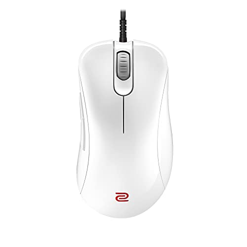 BenQ Zowie EC2 Special Edition V2 White Ergonomic Gaming Mouse for Esports |Regular Weight| Paracord Cable & 16-Step Scroll| Driverless | Glossy Coating | Medium Size