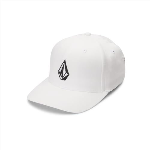 Volcom Men's Full Stone Flexfit Stretch Hat, White-New, Large