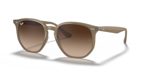 Ray-Ban RB4306 Hexagonal Sunglasses, Opal Beige/Brown Gradient, 54 mm
