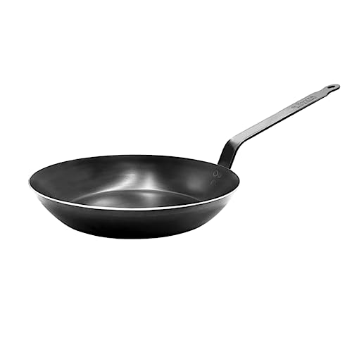 de Buyer - Blue Carbon Steel Fry Pan 2mm Thick - ACCESS - 8” Diameter, 5.5” Cooking Surface - Oven Safe - Naturally Nonstick - Non-Toxic Coating - Made in France