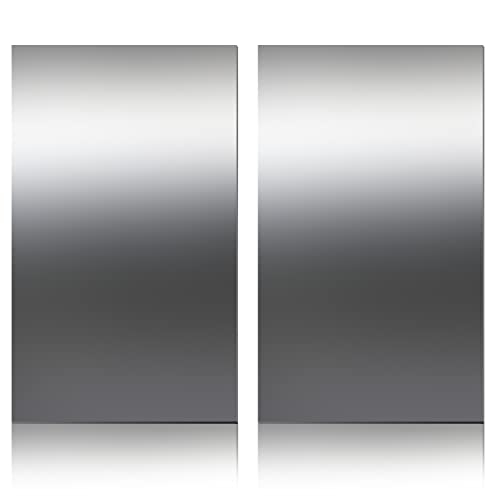 Stainless Steel Sheet, Metal Sheet for Crafting, Flat Sheets of Metal for Kitchen DIY Craft Making (2 Pcs, 12 x 6 x 0.018 Inch)