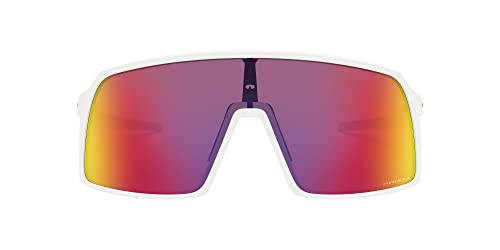 Oakley Men's Oo9406 Sutro Rectangular Sunglasses, Matte White/Prizm Road, 37 mm