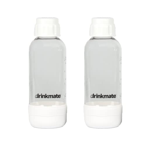 DrinkMate Carbonation Bottles (Twin Pack) (0.5L, White)