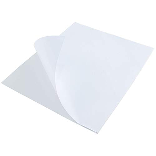 L LIKED 8.5' x 11' Full Sheet Label Sticker Paper, White, Matte, for Laser & Inkjet Printers (100 Sheets)