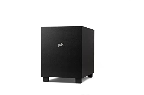 Polk Monitor XT10 Home Subwoofer, 10' Deep Bass Woofer, 100W Class D Amplification, Dolby Atmos, Auro 3D & DTS:X Compatible, Black